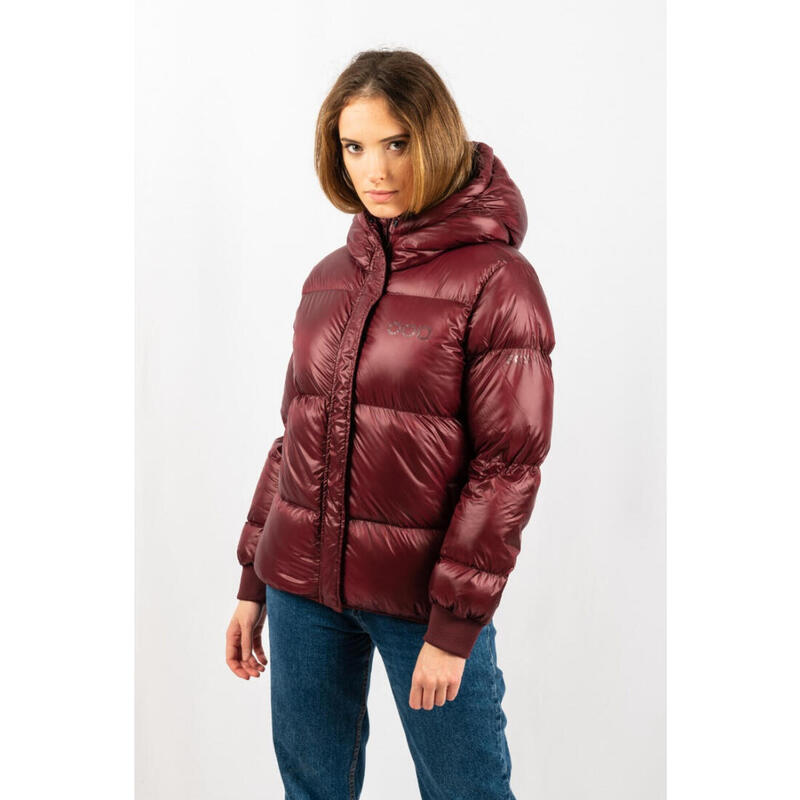 Doudoune après-ski fashion pour femme ECOON Monaco short Bordeaux