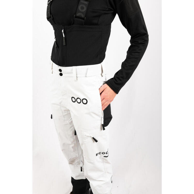 Pantalon de ski pour femme ECOExplorer Blanc/noir