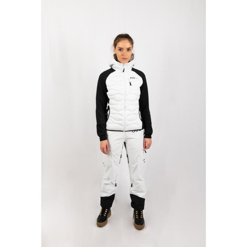 Pantalon de ski pour femme ECOExplorer Blanc/noir