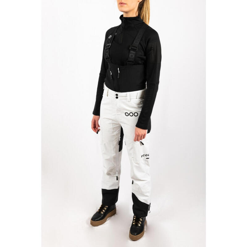 Pantalon de ski pour femme ECOExplorer Blanc/noir