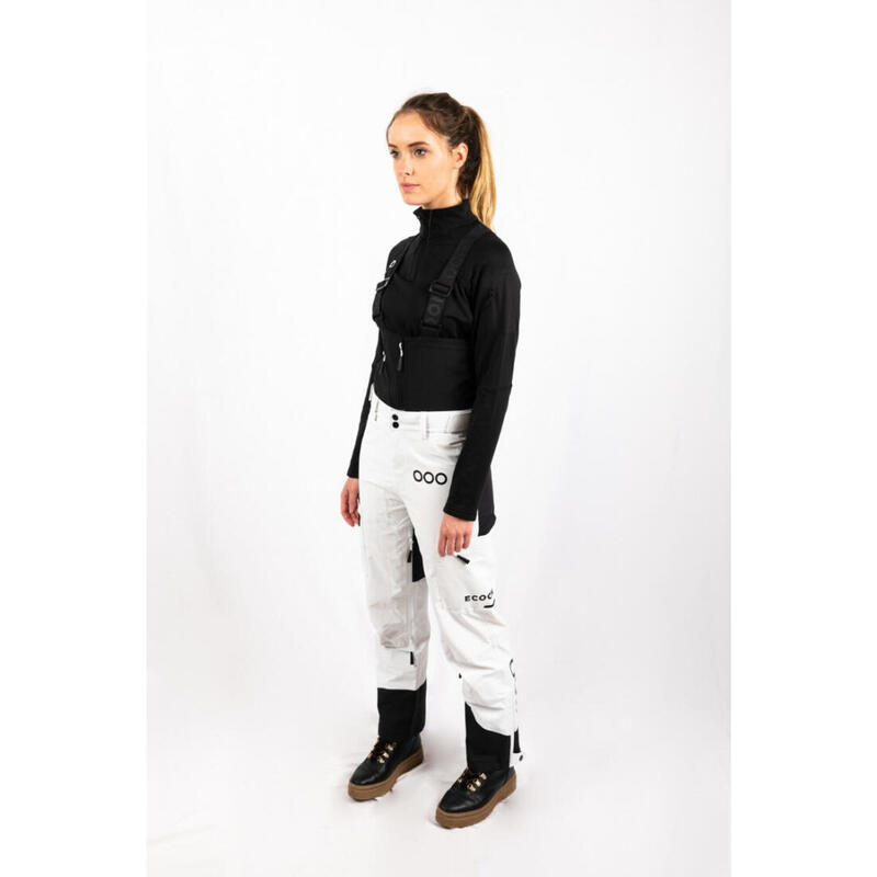 Pantalon de ski pour femme ECOExplorer Blanc/noir