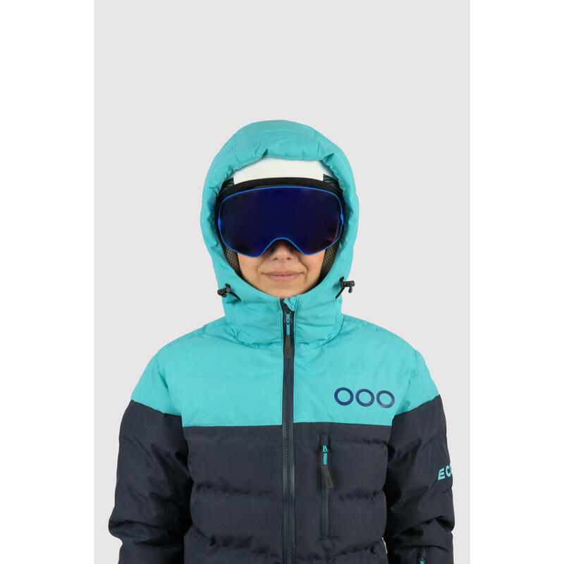 Doudoune de ski de ski pour femme ECOON ECOThermo isolante Bleu marine