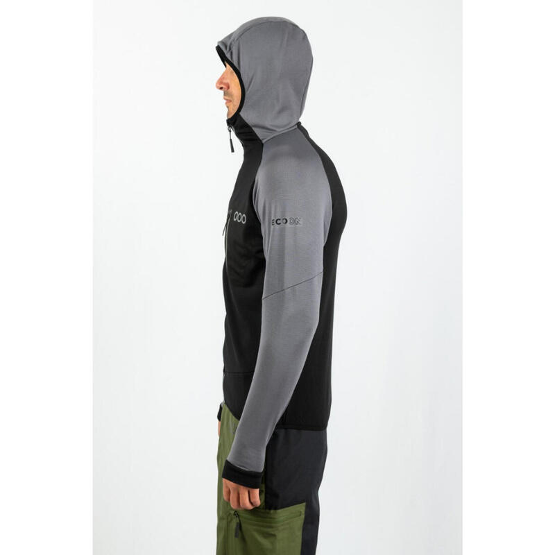 Veste de ski pour homme ECOON ECOActive isolante et légère Noir/gris