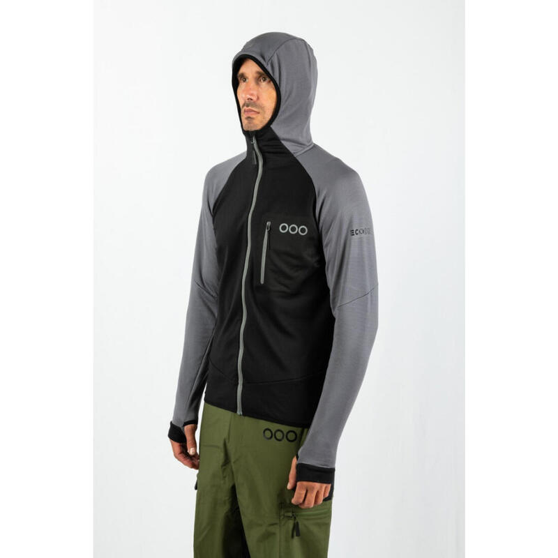 Veste de ski pour homme ECOON ECOActive isolante et légère Noir/gris