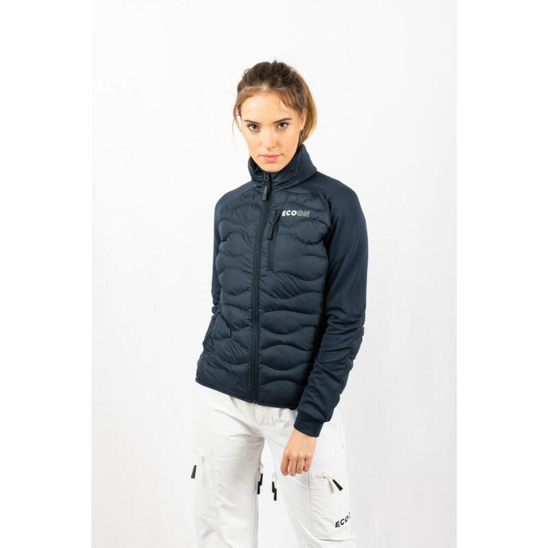 Veste de ski pour femme ECOON ECOActive hybride isolante Bleu