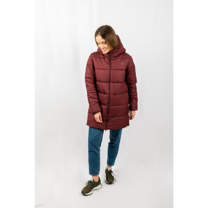 Veste matelassée longue après-ski fashion pour femme ECOON Paris Long Bordeaux