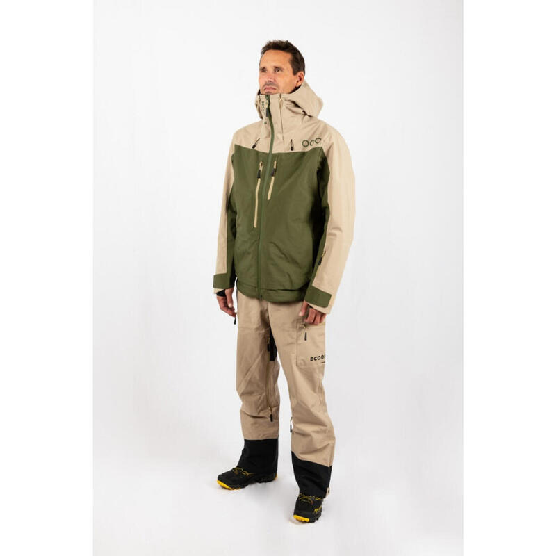 ECOON ECOEXPLORER Veste Ski Homme Kaki/Beige