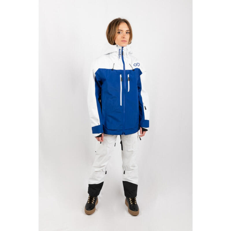 Veste de ski pour femme ECOON ECOExplorer Bleu/blanc