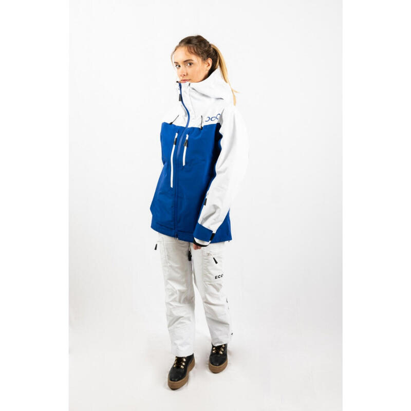 Veste de ski pour femme ECOON ECOExplorer Bleu/blanc