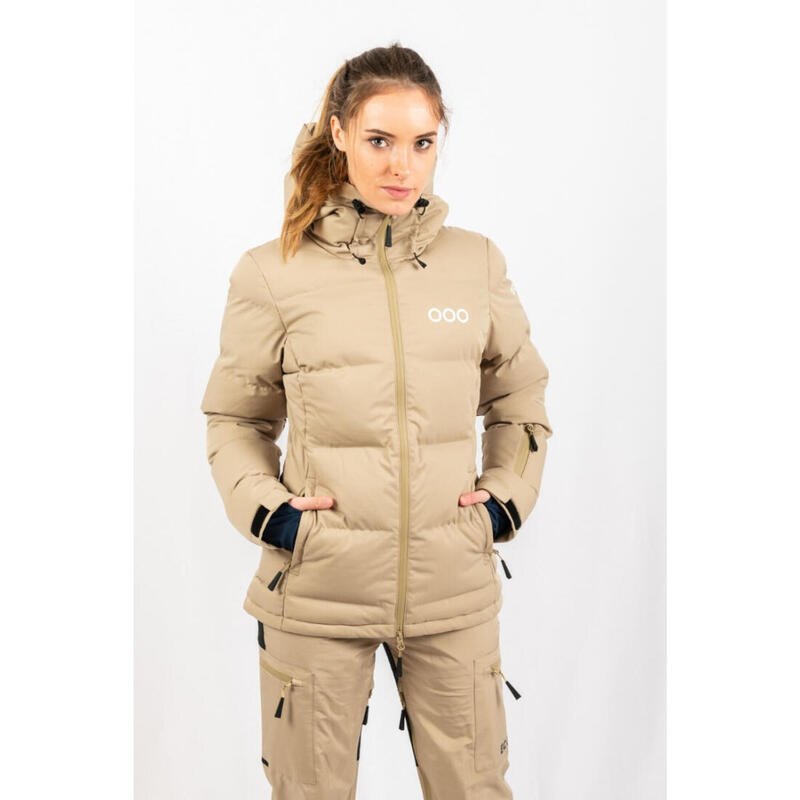 Doudoune de ski pour femme ECOON ECOThermo isolante Beige