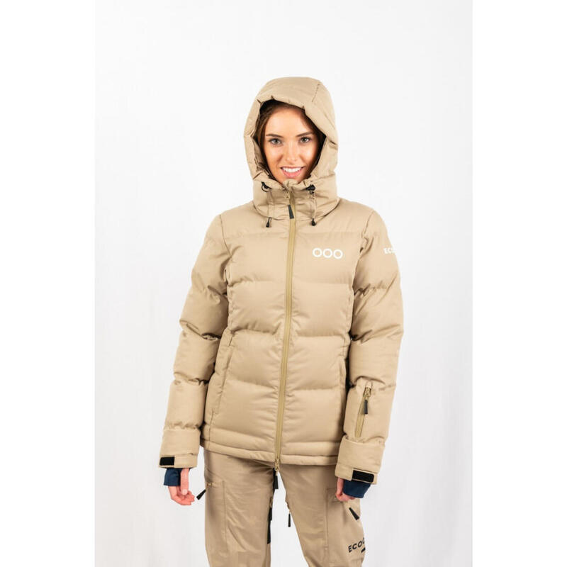 Doudoune de ski pour femme ECOON ECOThermo isolante Beige