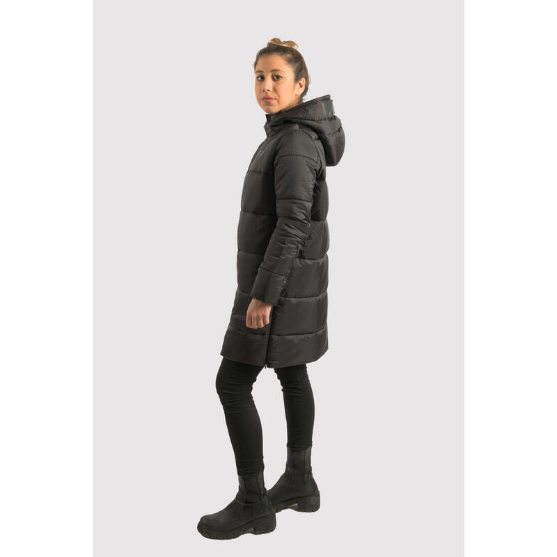 Veste matelassée longue après-ski fashion pour femme ECOON Paris Long Noir