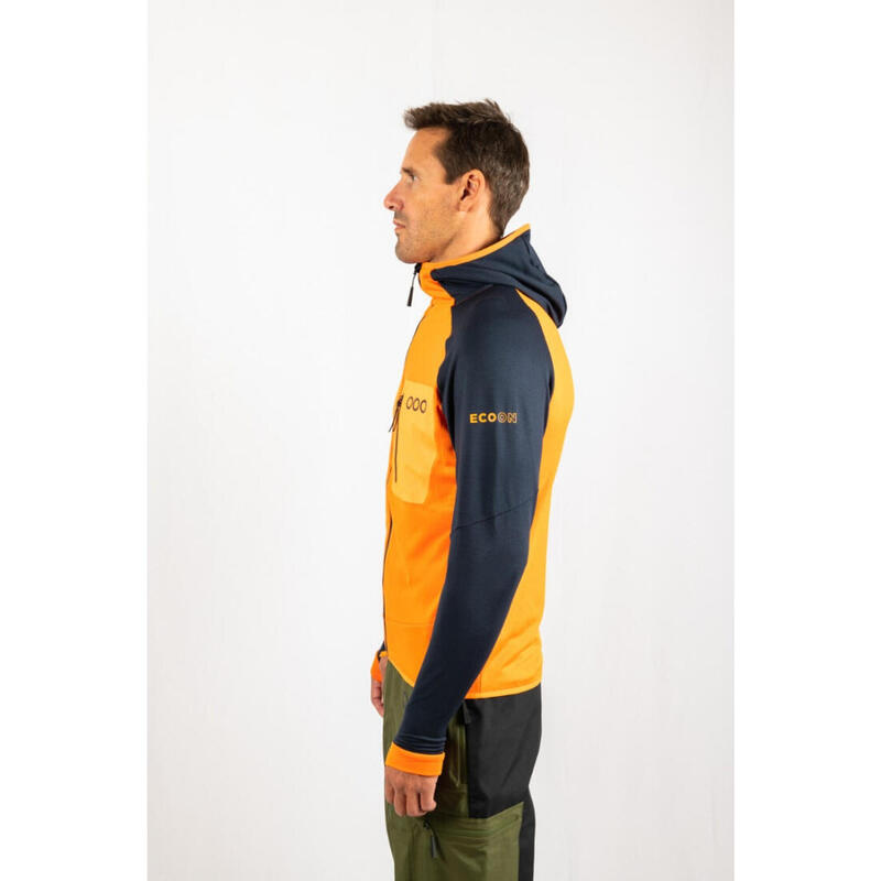 Veste de ski pour homme ECOON ECOActive isolante et légère Orange/bleu