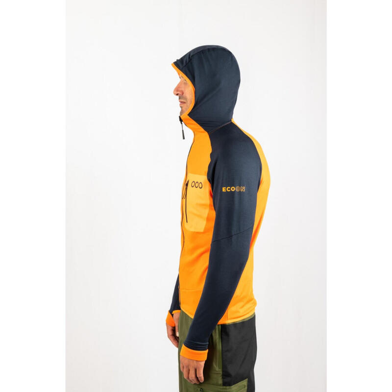 Veste de ski pour homme ECOON ECOActive isolante et légère Orange/bleu