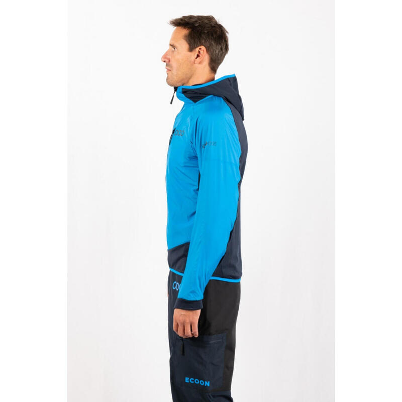 Veste de ski pour homme ECOON ECOActive isolante et hybride Bleu/Bleu marine