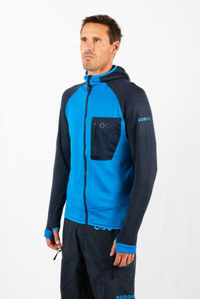Veste de ski pour homme ECOON ECOActive isolante et légère Bleu/bleu marine