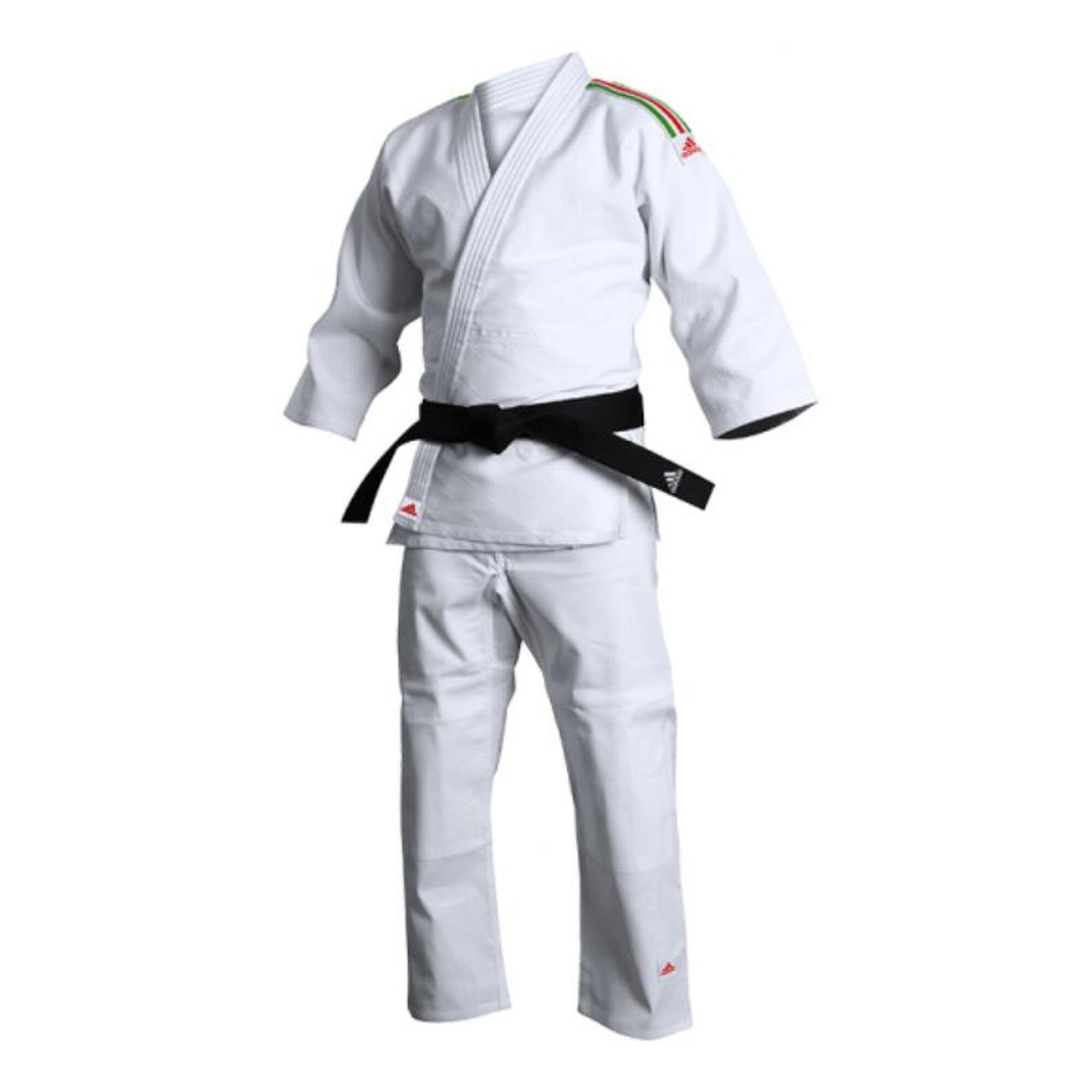 adidas Judo Anzug Training weiB schwarze Streifen J500 ADIDAS Decathlon