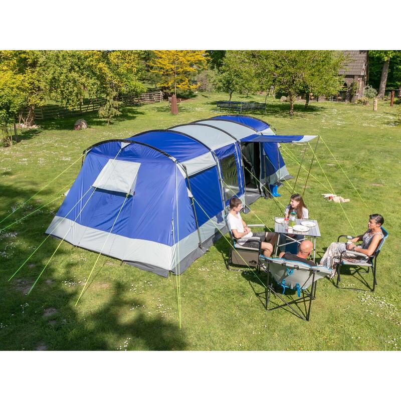 Tenda da campeggio familiare - Montana 8 persone - 4 cabine - 700x310cm