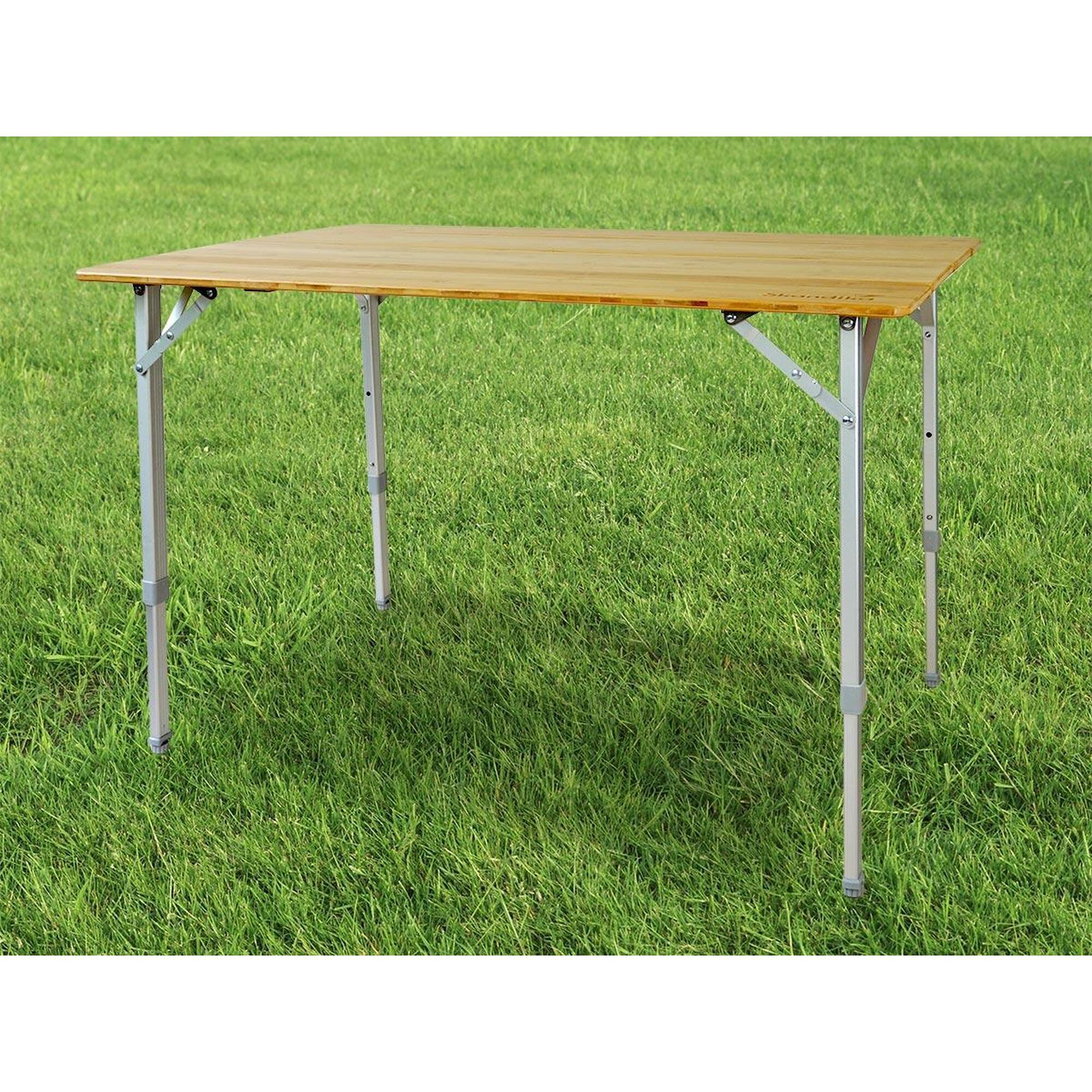 Table de Camping Tolja - Pliante en Bambou et Aluminium - 100x65 cm 6/8