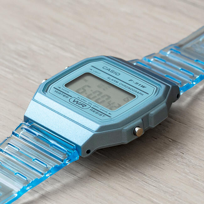 Relógio Casio F-91WS-2DF Multidesporto Unisexo Azul