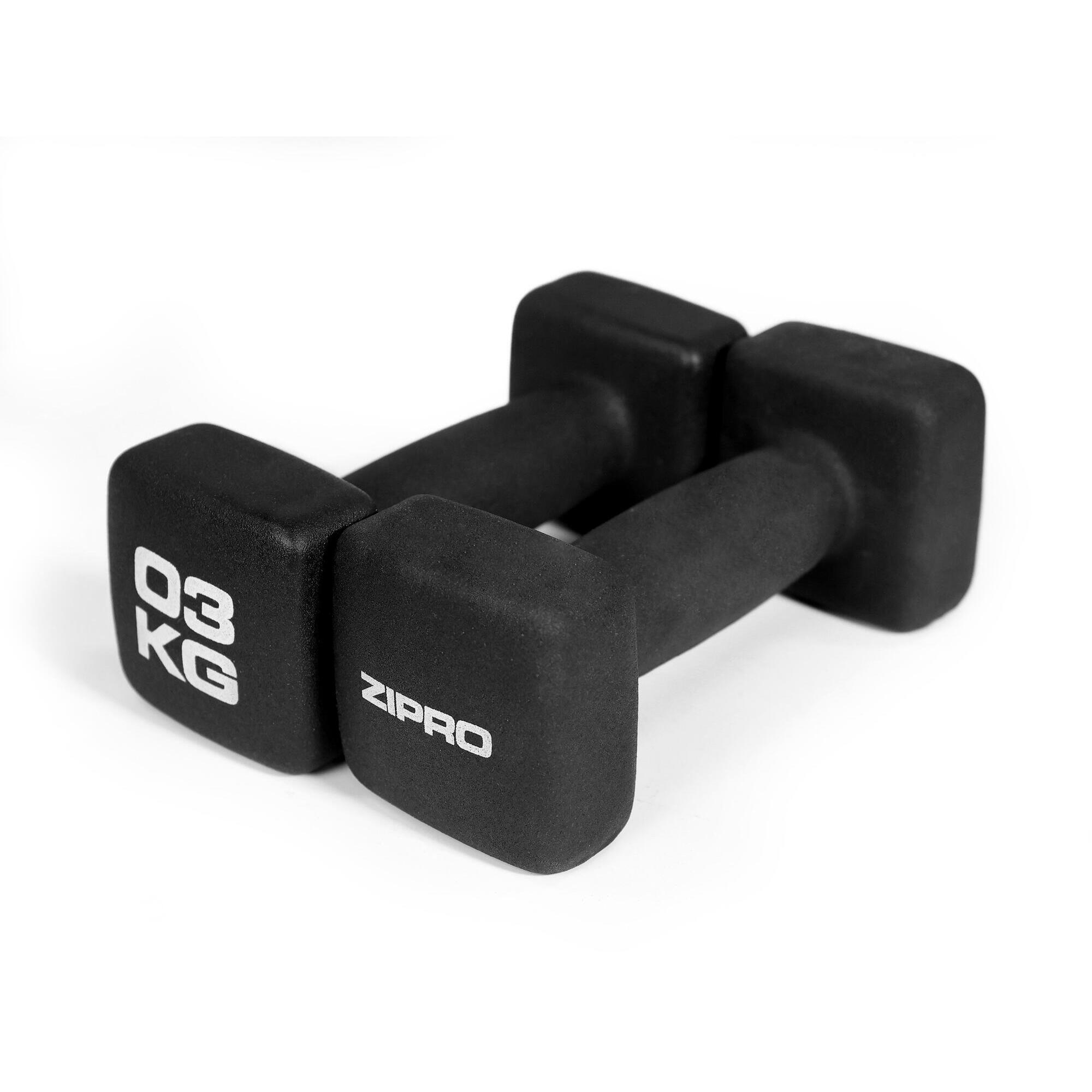 Zipro - Haltères De Fitness En Néoprène Zipro - Haltère - Noir - 2 X 3 Kg - Decathlon
