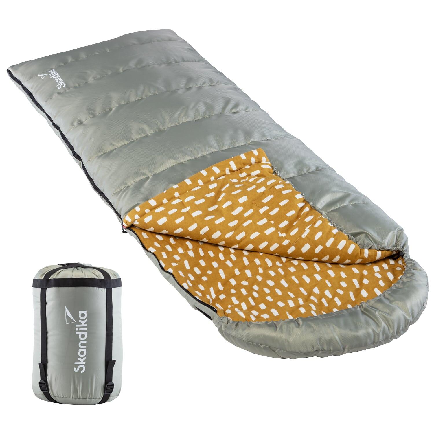 Skandika - Sac De Couchage Dundee - 220x80cm - Camping - 3 Saisons - Jumelable - Zip Gauche - Sac De Couchage - Gris - Taille Unique - Decathlon