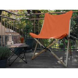 Silla camping XXL - Tofte - Outdoor - bambu/algodón - plegable - max 120 kg