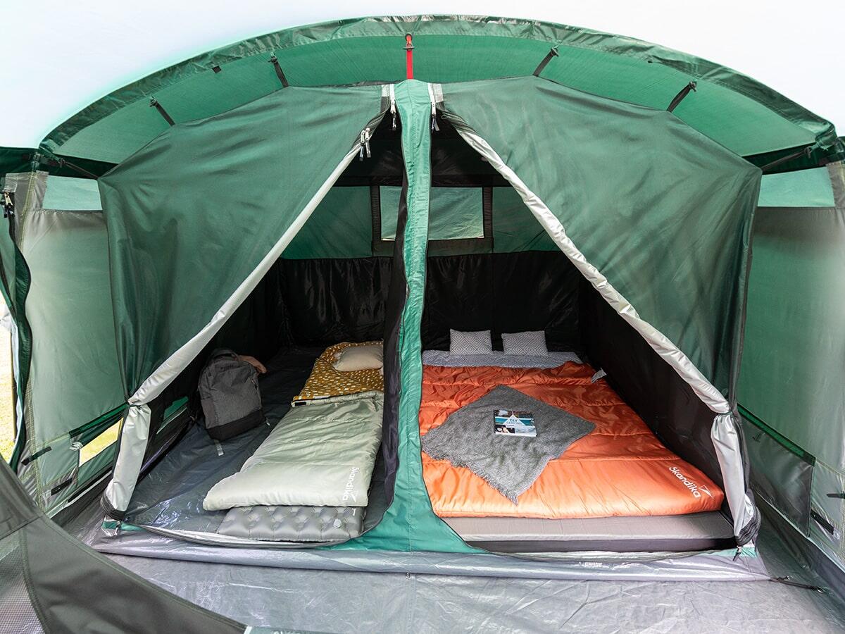 Tente tunnel familiale Montana 8 - camping - 8 Personnes - 3 cabines sombres 4/8