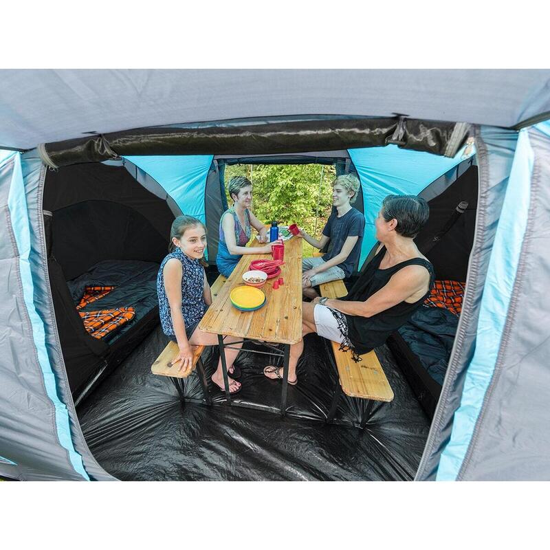 Koepeltent Hammerfest 4 - 4 persoons campingtent - 2 slaapcabines - zonnescherm