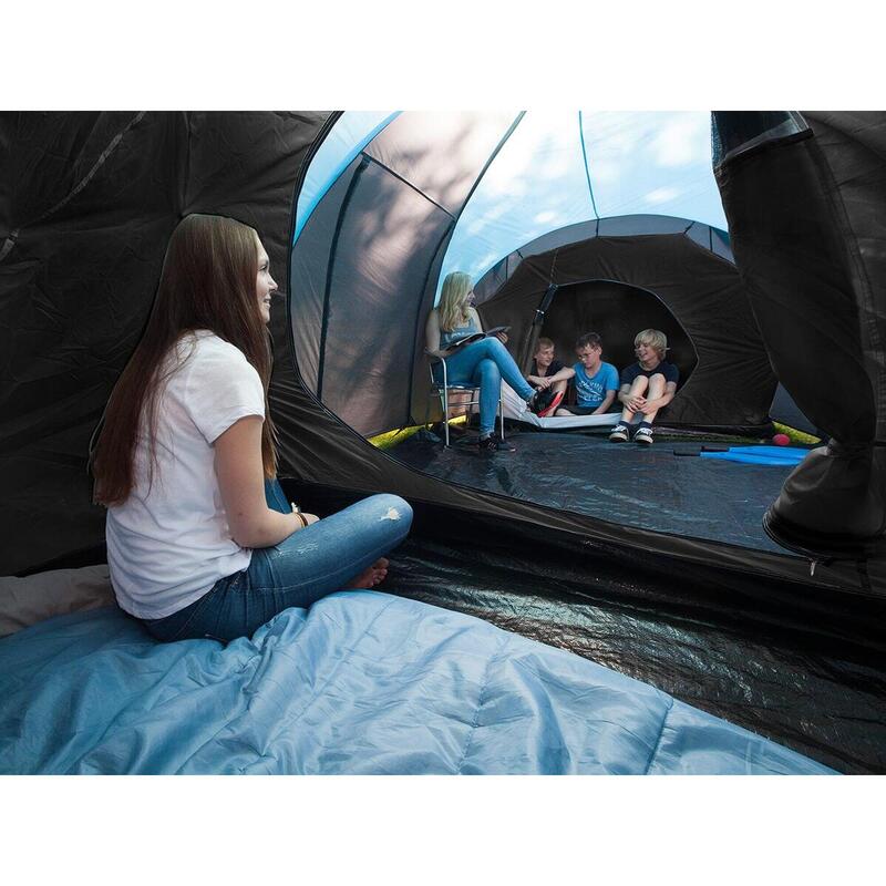 Koepeltent Hammerfest 4 - 4 persoons campingtent - 2 slaapcabines - zonnescherm