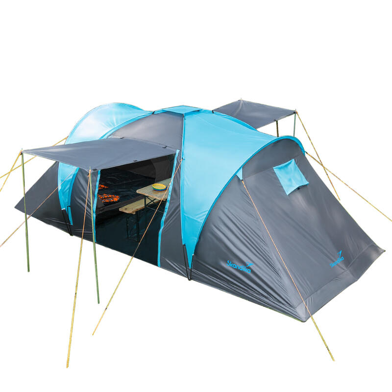 Kuppelzelt Hammerfest 4 - Camping Zelt für 4 Personen - 2 Kabinen - 3000 mm