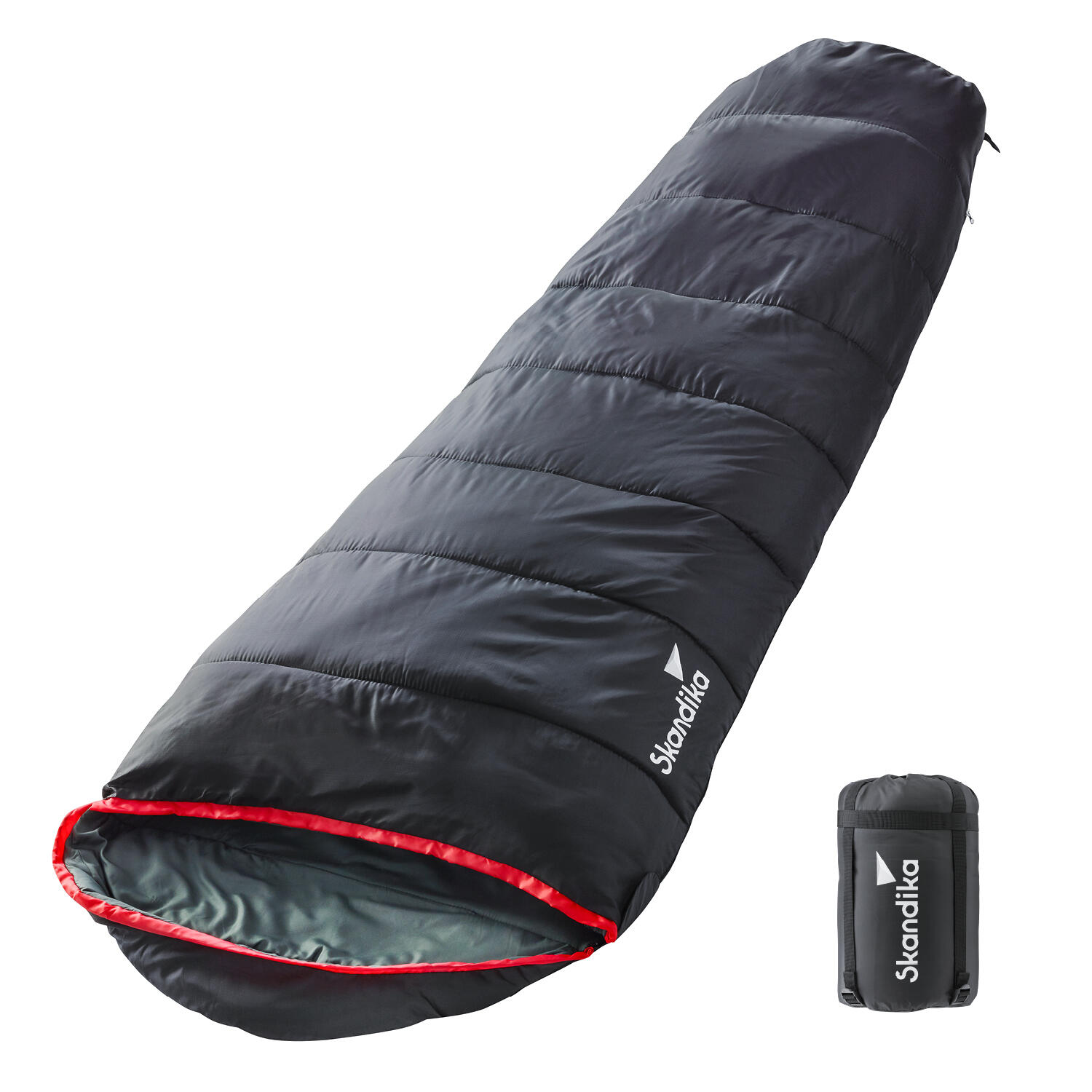 SKANDIKA Mummie slaapzak Alaska - 220x80cm - Tweeling - Dons tot -10°C - Linker rits