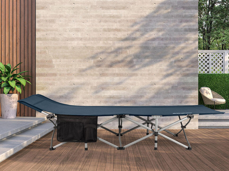 Składane łóżko turystyczne polowe Viia, 1-osobowe, 75 cm