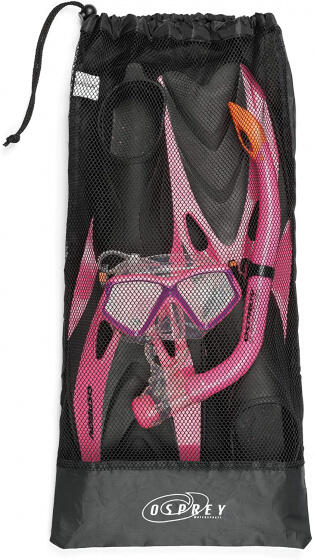Osprey Junior Snorkel Set with Flippers and Fins, Pink 2/4
