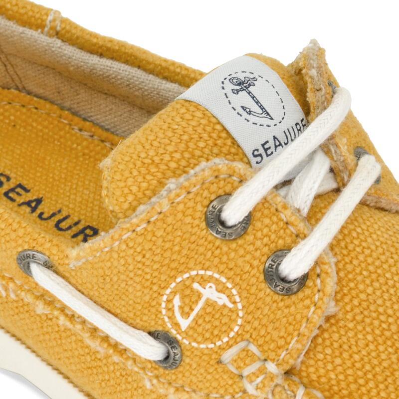 Chaussures Bateau Chanvre et Vegan Saharun Femme Jaune