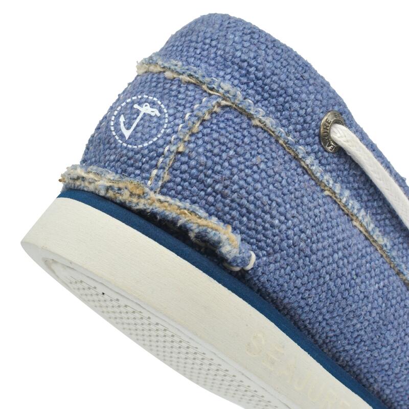 Scarpe da Barca Canapa e Vegan Fidden Uomo Blu