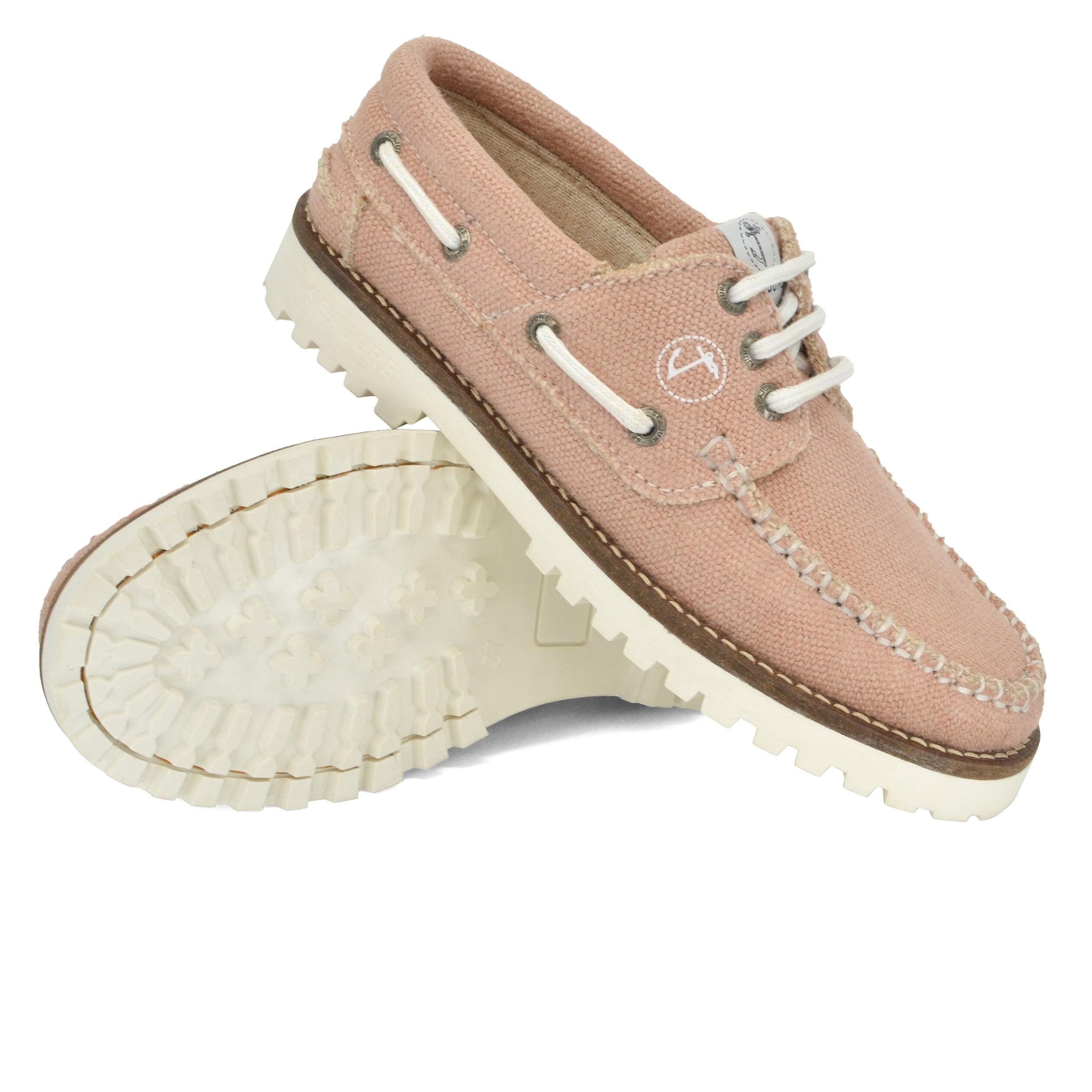 Zapatos Náuticos Cáñamo y Vegan Seajure Pasjaca Mujer Rosa 2/5