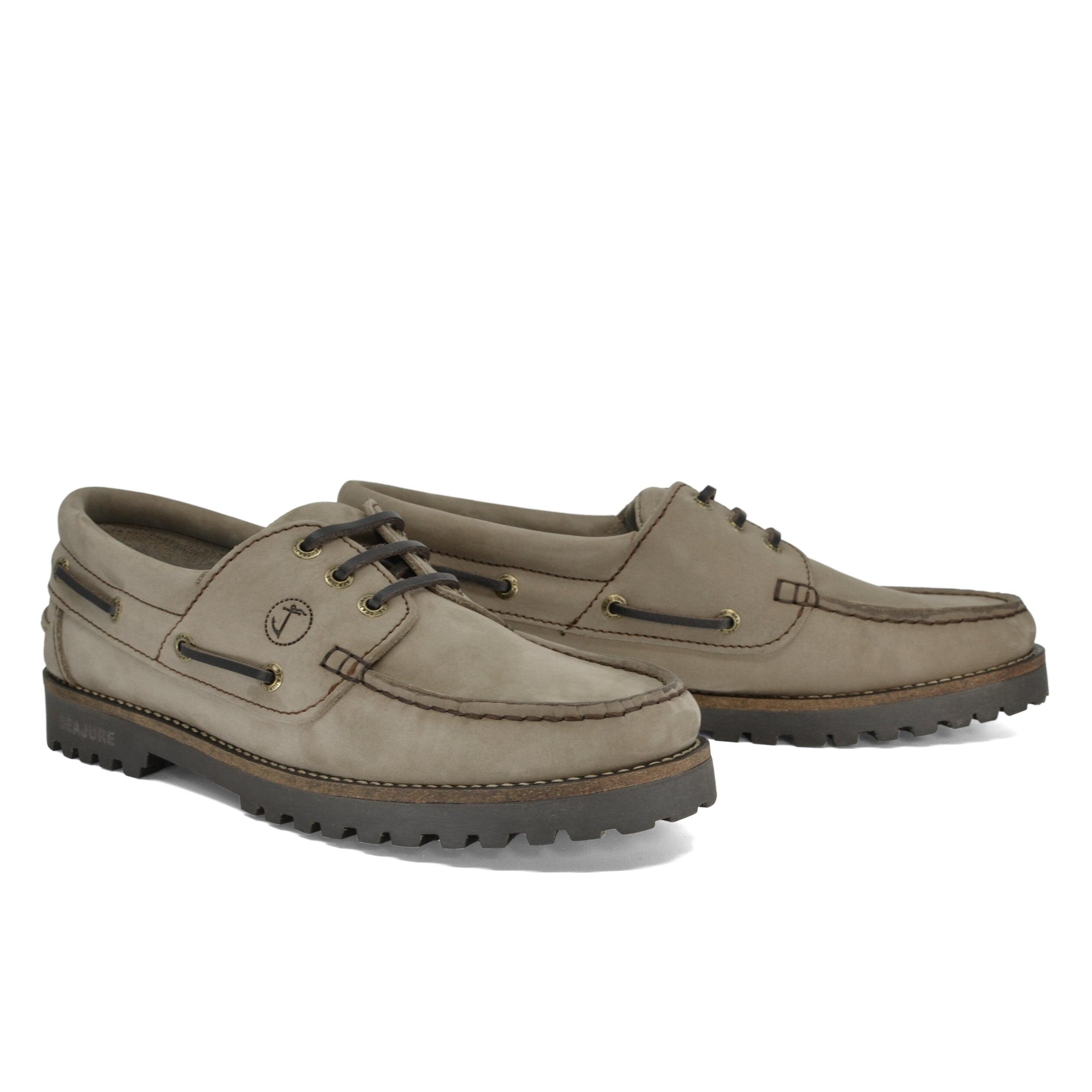 Zapatos Náuticos Seajure Mosteiros Hombre Taupe Cuero Nobuck 3/5