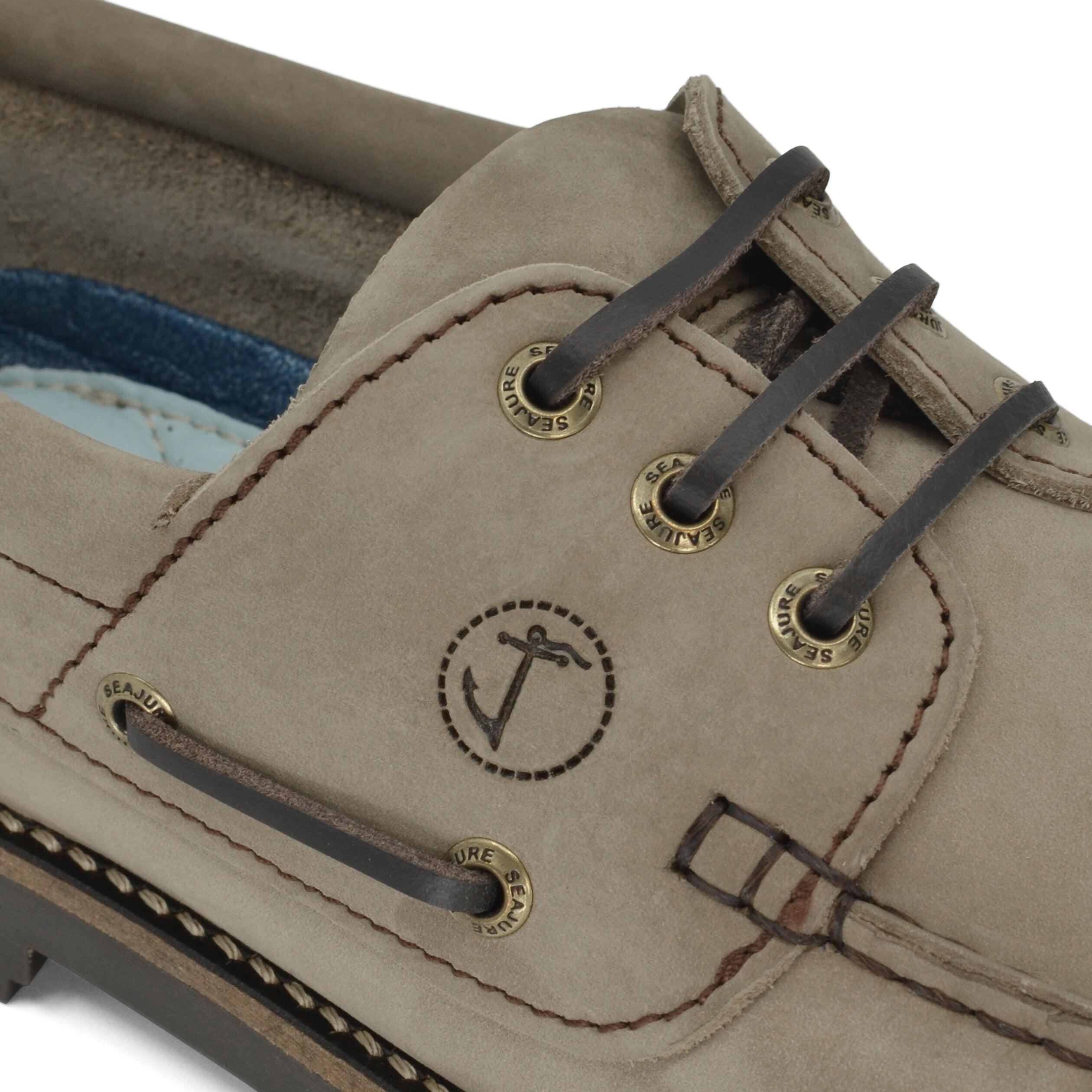 Zapatos Náuticos Seajure Mosteiros Hombre Taupe Cuero Nobuck 5/5
