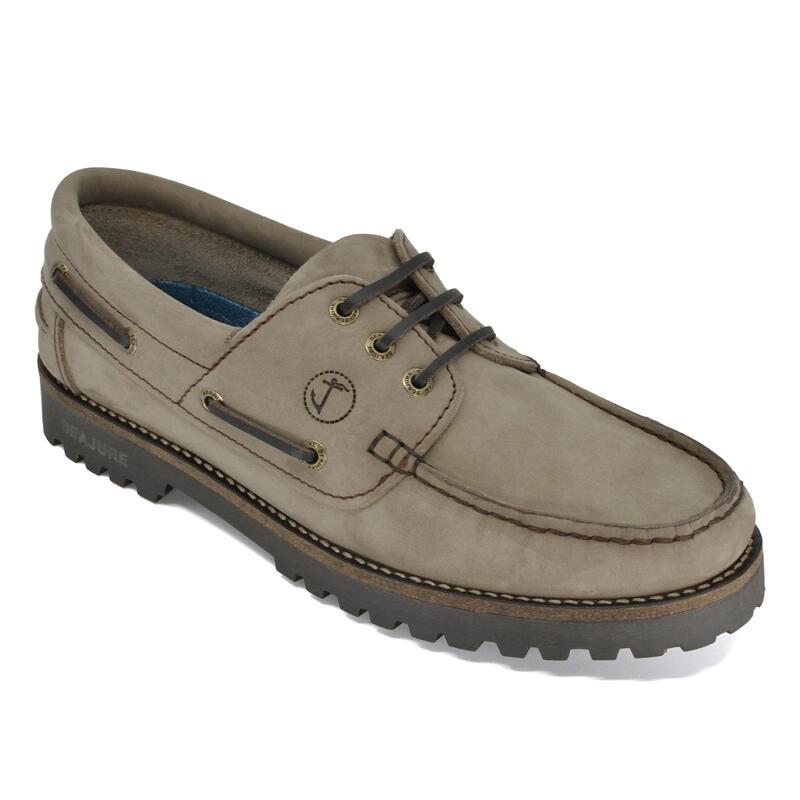 Chaussures Bateau Mosteiros Homme Cuir Nubuck Taupe
