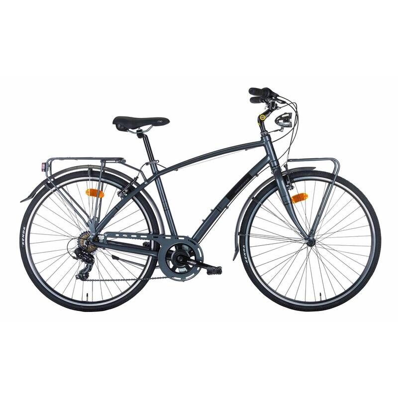 MONTANA Cityfahrrad 28 Zoll NEW Lunapiena 21-Gang Man, grau