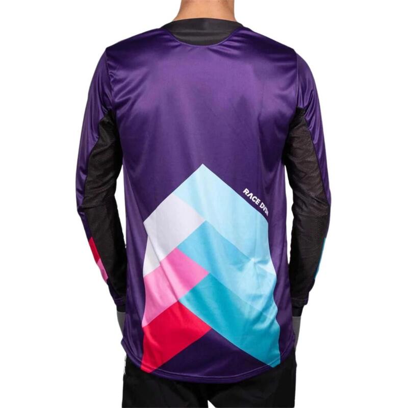Maillot BMX Manches Longues Staystrong - Chevron Violet Adulte