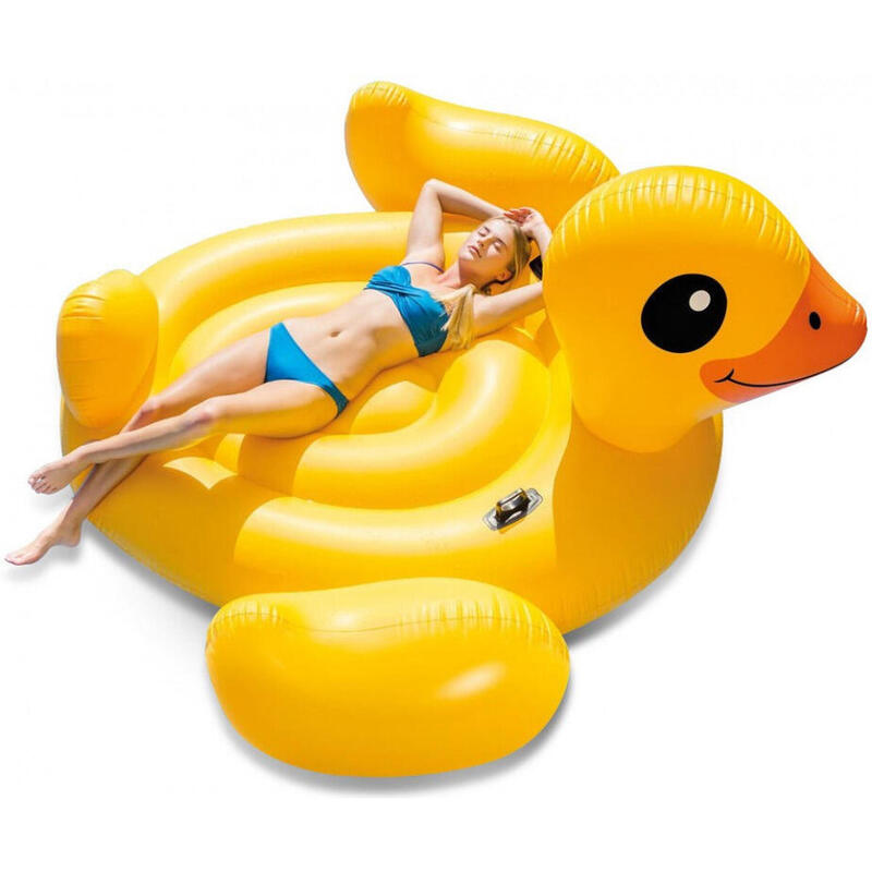 Mega Yellow Duck Island Pool Mattress