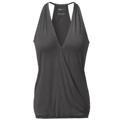 Yoga Racerback Top V-Neck Ala Yoga Damen Grau Stretchig YOGISTAR