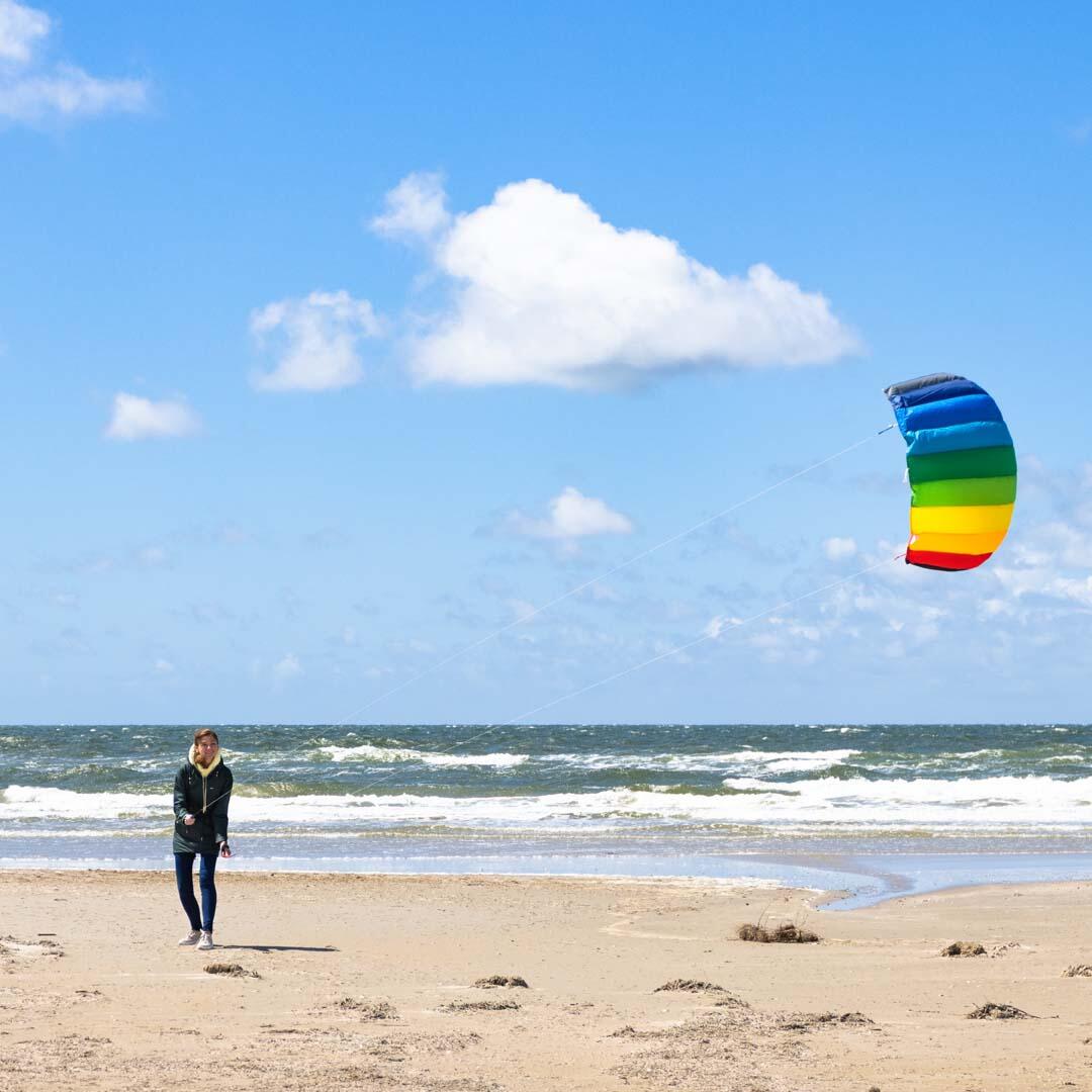 HQ-Symphony Beach III 1.3 Rainbow, Lenkmatte|Lenkdrachen, ab 8 Jahren, 55x130cm 5/8