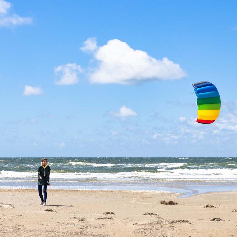 HQ-Symphony Beach III 1.3 Rainbow, Lenkmatte|Lenkdrachen, ab 8 Jahren, 55x130cm