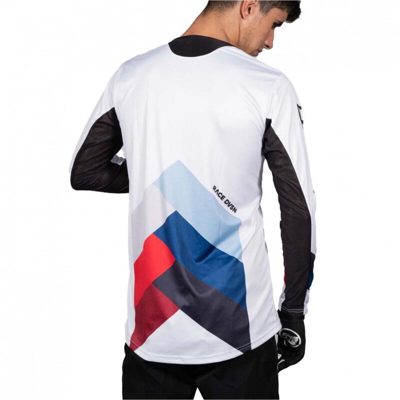 Maillot BMX Manches Longues Staystrong - Chevron Blanc