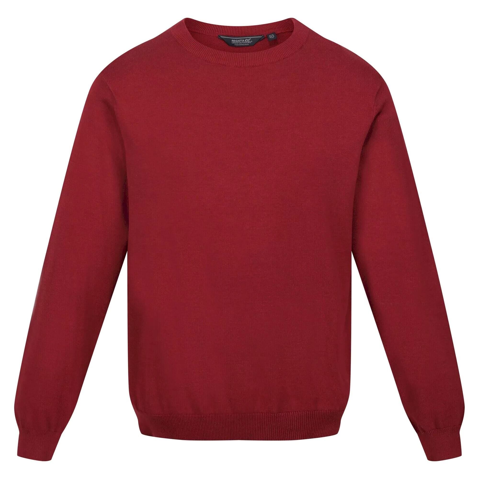 REGATTA Mens Kaelen Jersey Knitted Jumper (Syrah Red)