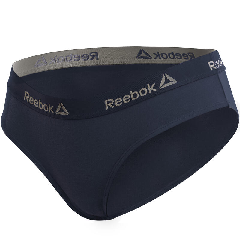 Pack 6 shorts de sport femme reebok lilas/bleu marine