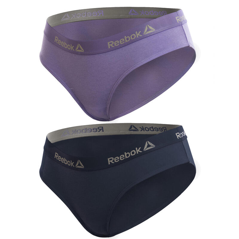 Pack 6 shorts de sport femme reebok lilas/bleu marine